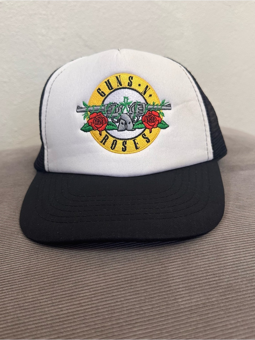 Guns N Roses Hat Mens Unisex Black Trucker Hat Adjustable Mesh Baseball Cap